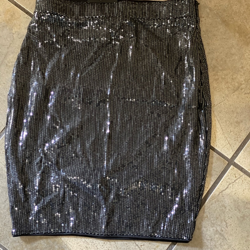 Black Sequin Pencil skirt brand new